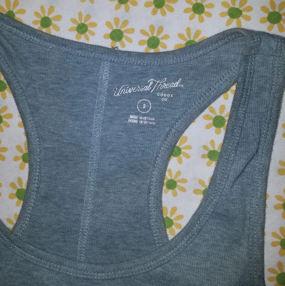 Light Green Universal Thread Ribbed Razorback Tank Top - Picture 4 of 4